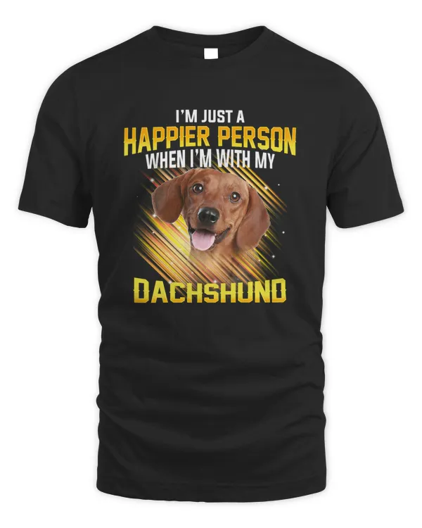 Dog Dog Dachshund Im Just a Happier Person puppy animal black
