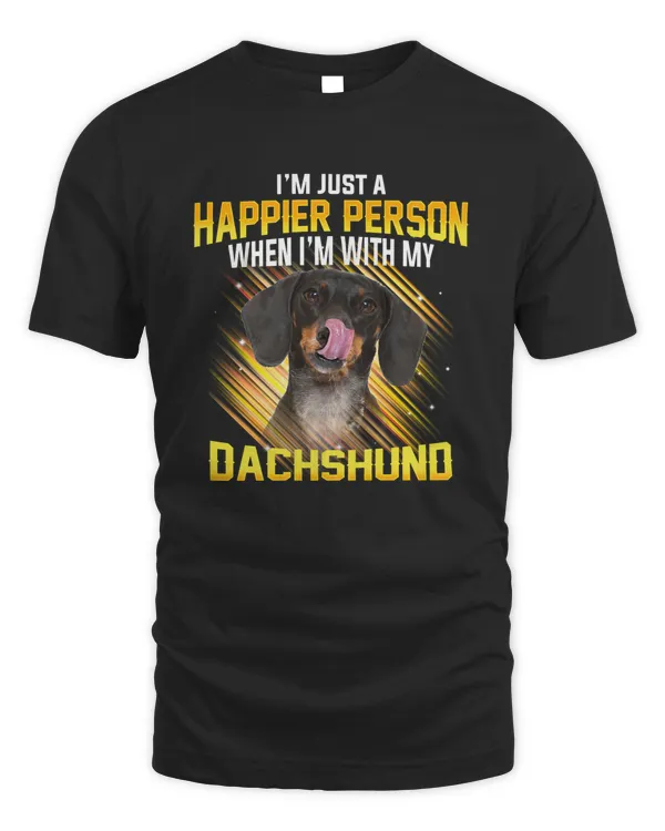 Dog Dog Dachshund Im Just a Happier Person puppy animal
