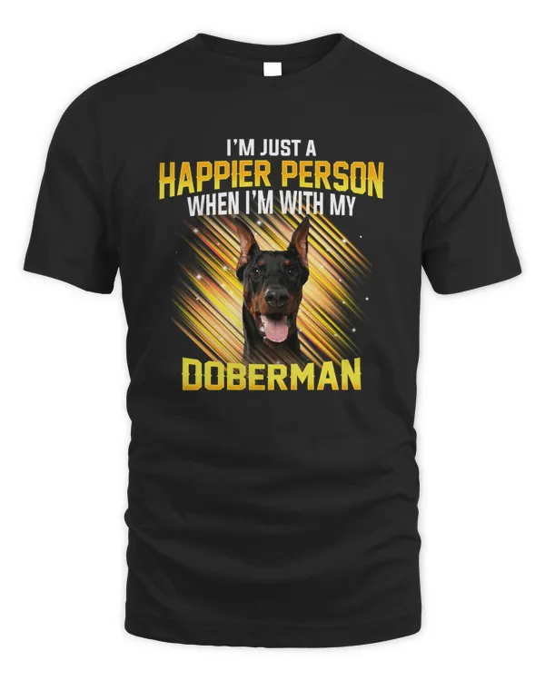 Dog Dog Doberman Im Just a Happier Person puppy animal