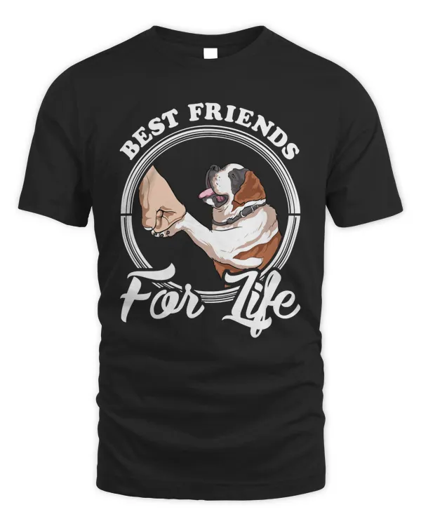 Dog St Bernard Lover Design Best Friends For Life 124 paws