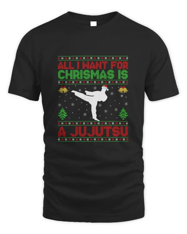 Funny Ugly All I Want For Christmas Is A Jujutsu Premium T-Shirt