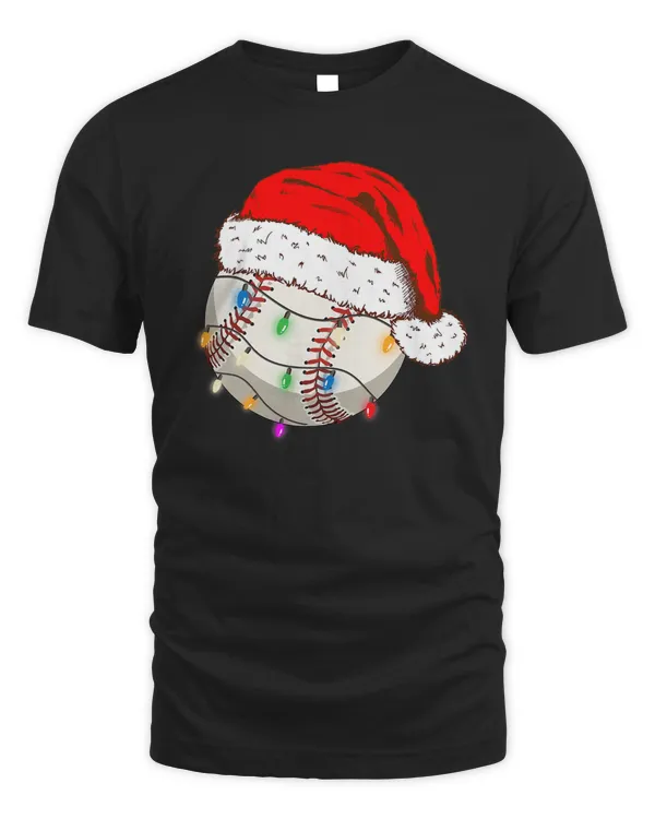 Baseball Christmas Baseball Ball Santa Hat Funny Sport Xmas Boys Mens 21