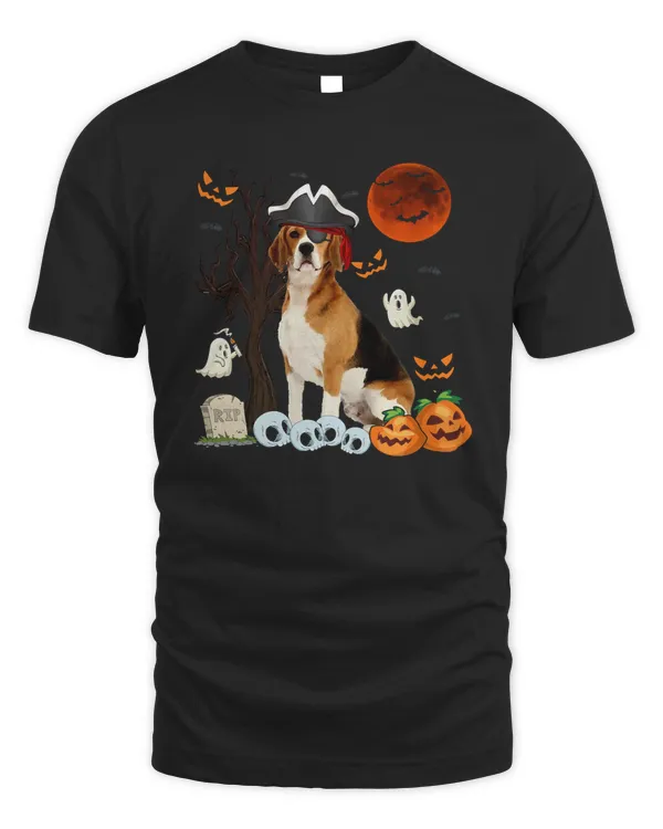 Beagle Pirate Funny Kids Dog Pirate Pumpkin Lover Halloween 8 Dog Lover