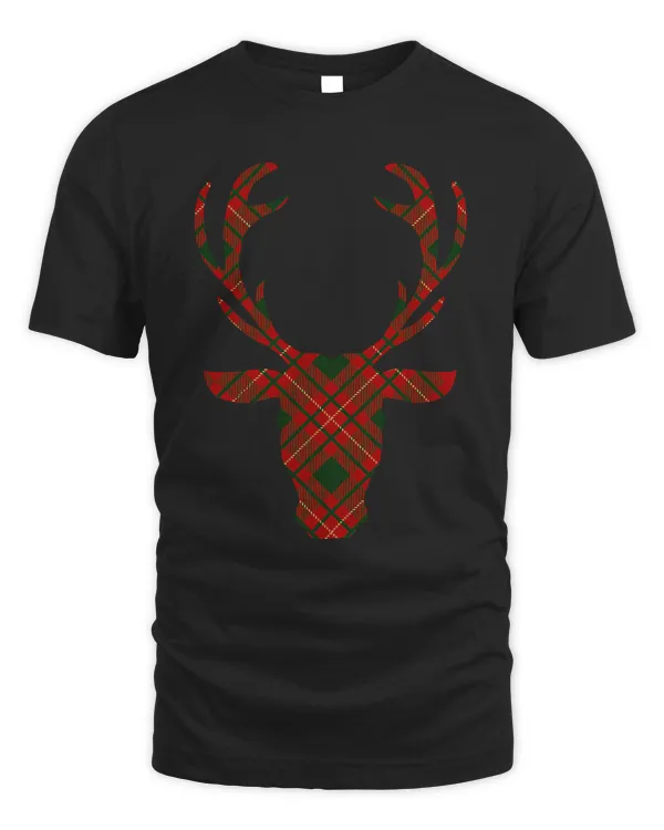 Deer Buffalo Red Plaid Deer Reindeer Matching Family Christmas 43