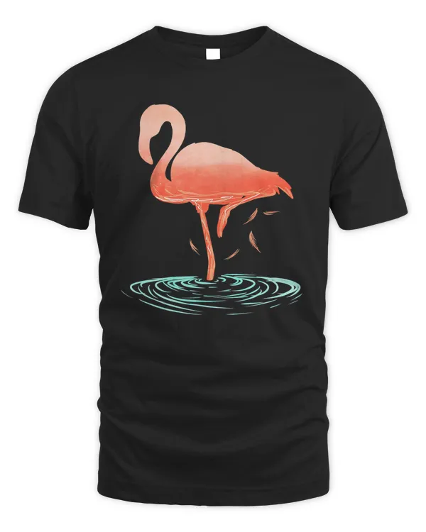 Flamingo A sheme of a standing in water Flamingo 445