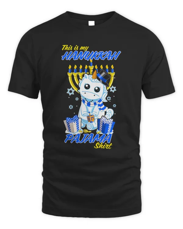 Unicorn Girls Hanukkah Pajama Jewnicorn Menorah Kids Unicorn 58