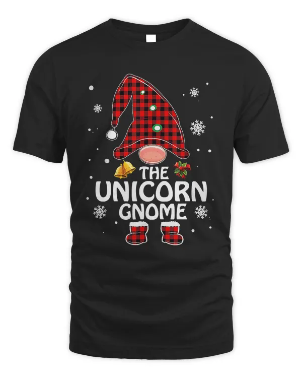 Unicorn Gnome Buffalo Plaid Matching Family Christmas Pajama 42