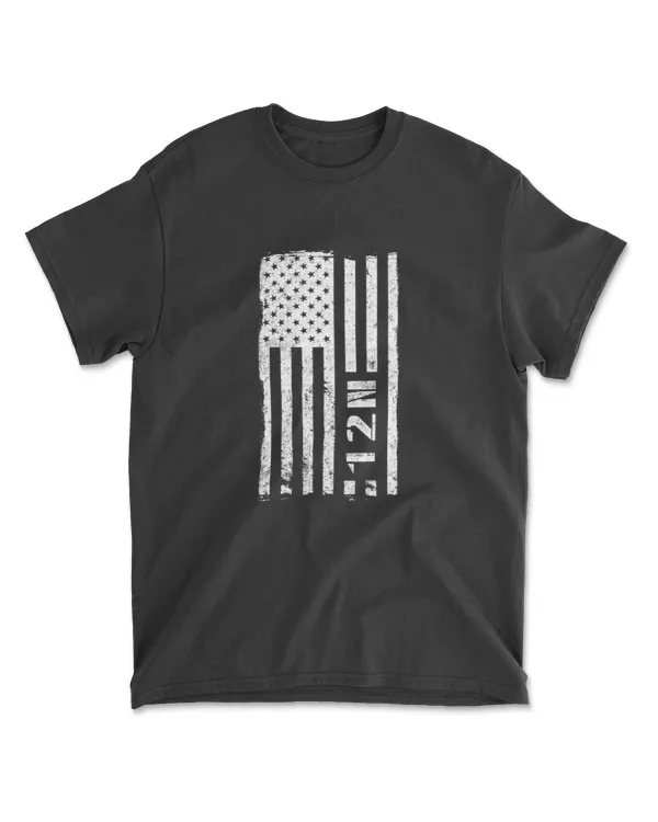 12N Horizontal Construction Engineer Vintage American Flag T-Shirt