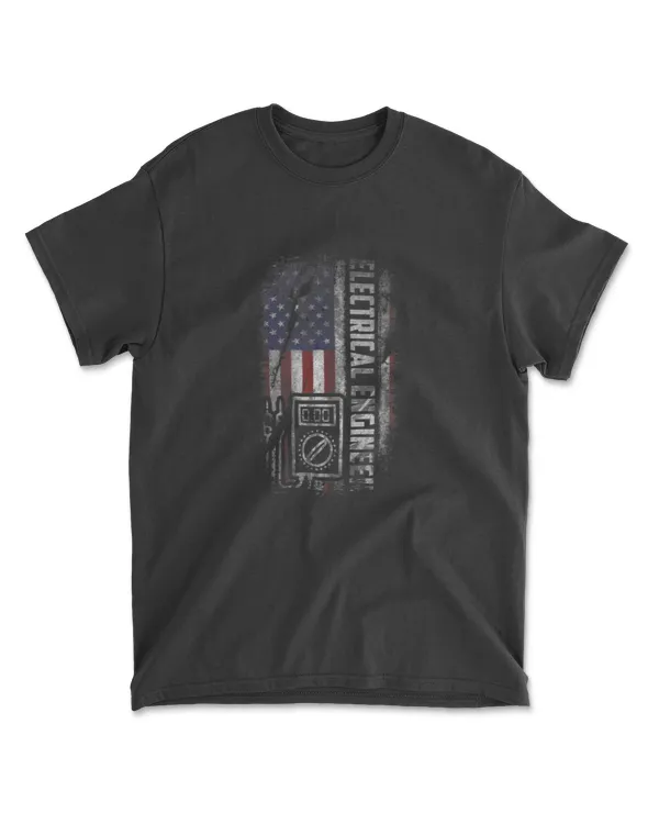 American Electrical Engineer Engineering Shirt USA Flag T-Shirt