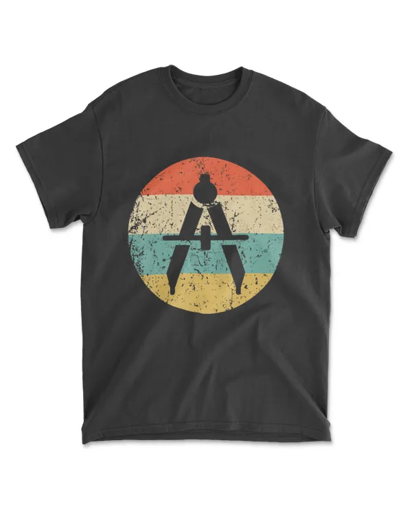 Architect Engineer Vintage Retro Compass T-Shirt