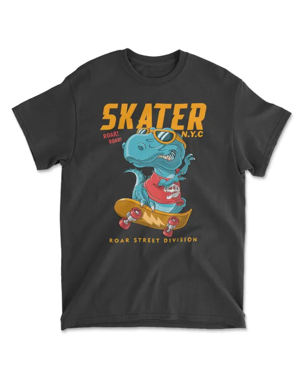 Dinosaur Cool Dinosaur T Rex Skater Funny Dinosaur Skateboard Meme Dino