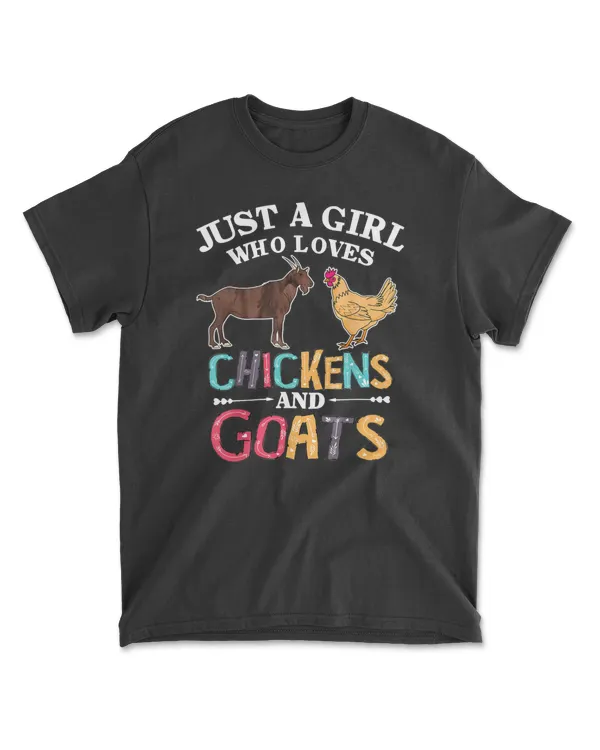 Cow Cute Just A Girl Who Loves Chickens Goats Farmer Girls Gift