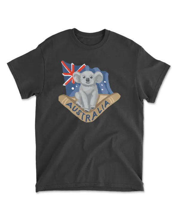 Koala Australia Flag Koala Boomerang