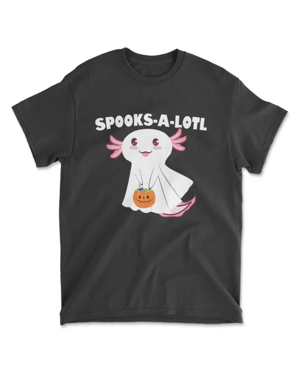 Spooky Axolotl Halloween Shirt Funny Kawaii Spooks-a-lotl