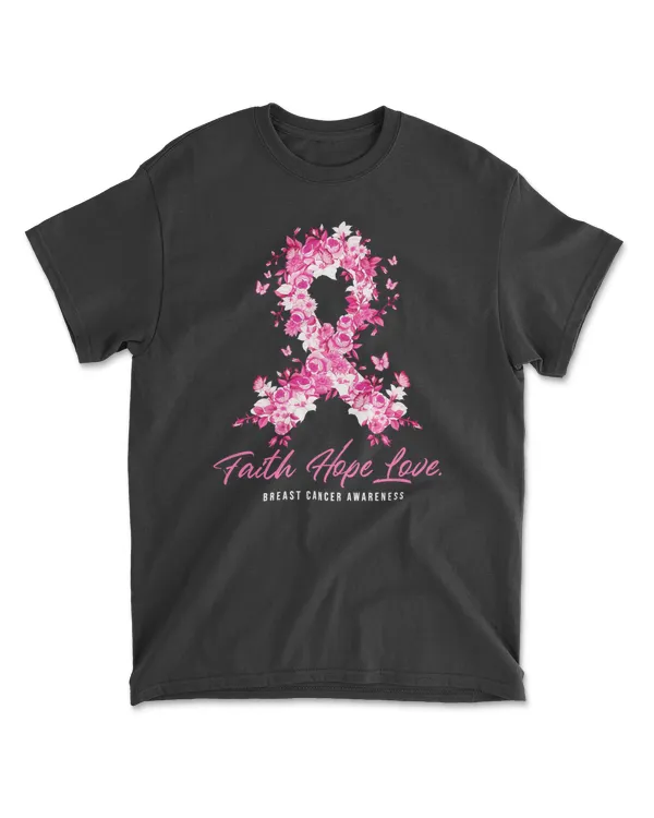 Breast Cancer Butterfly Faith Hope Love Breast Cancer Awareness 344 pink ribbon