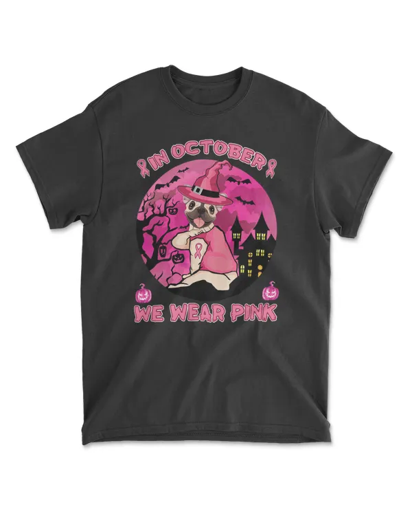 Breast Cancer In October We Wear Pink French Bulldog673 pink ribbon