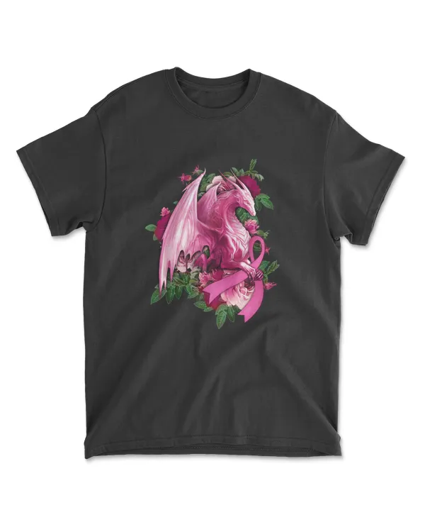 Breast Cancer Dragon Rose Pink Ribbon Cancer Survivor