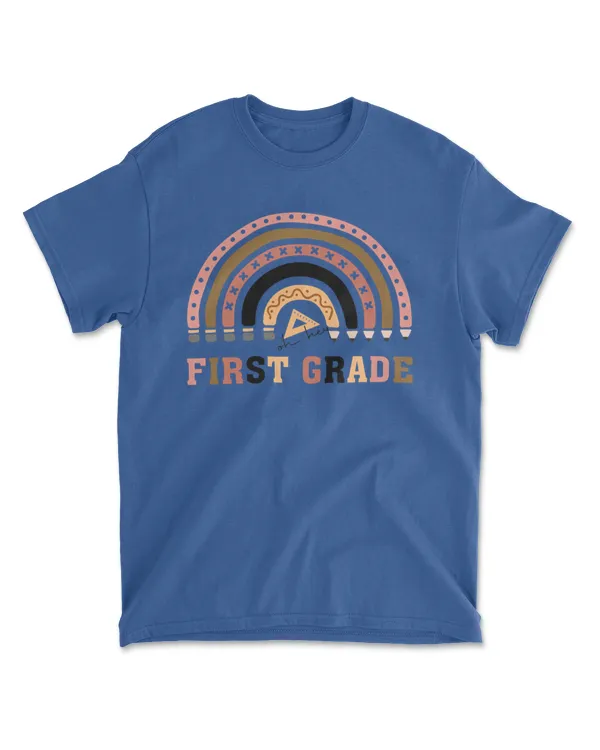Oh Hey First Grade Rainbow Funny Back to School T-Shirt
