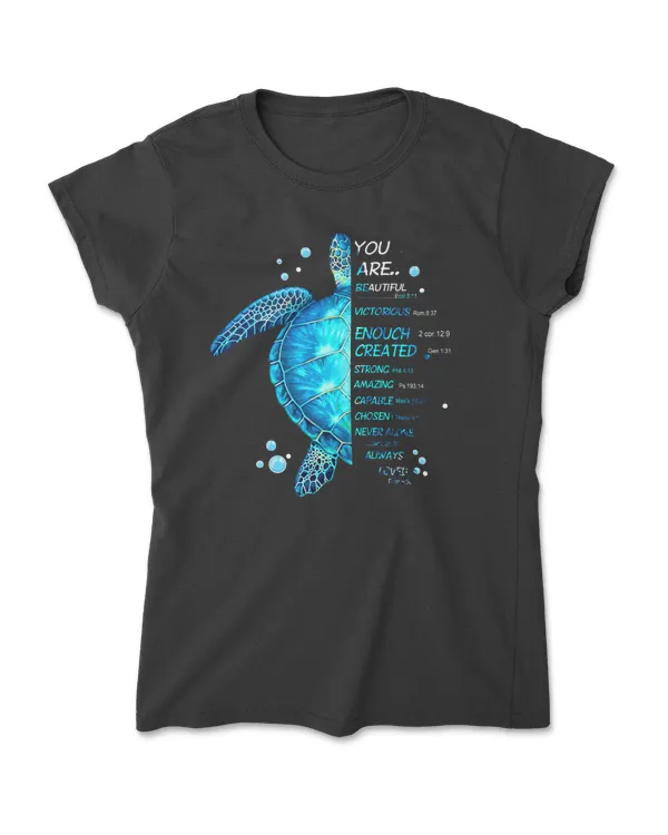 Ocean Turtle You Are Beautiful Inspirational Quote Fans Lover Unisex Hoodies Sweatshirt Long Sleeve O Neck Tank Top Kid Tee T Shirt