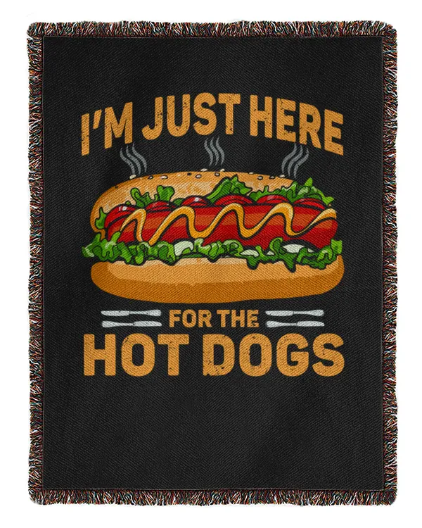 I Am Just Here For The Hot Dogs Personalized Grandpa Grandma Mom Sister For Dog Lovers