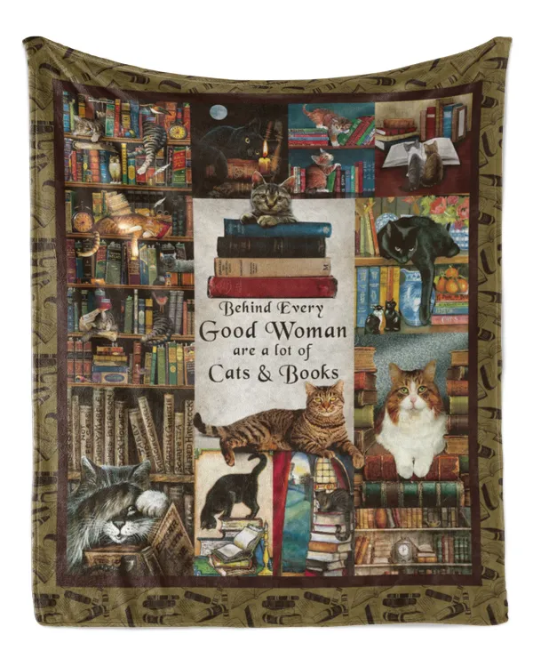 Behind every good woman are a lot of cats and books