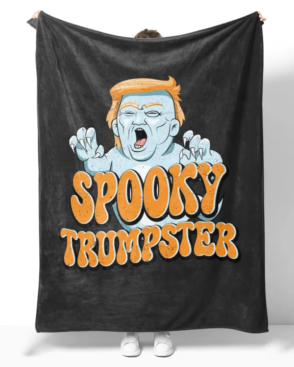 Anti-Trump Halloween Spooky Trumpstster Ghost Groovy Style Long Sleeve T-Shirt