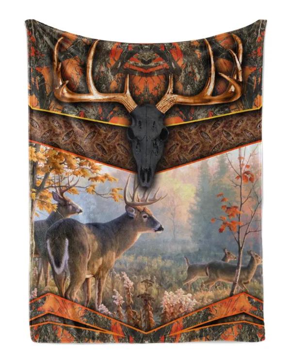 Hunting Deer Orange Camo