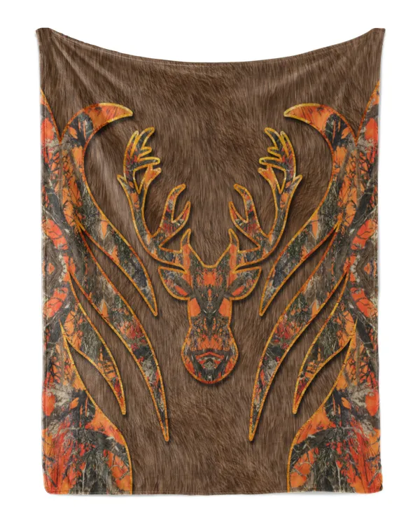 Hunting Deer Orange Camo