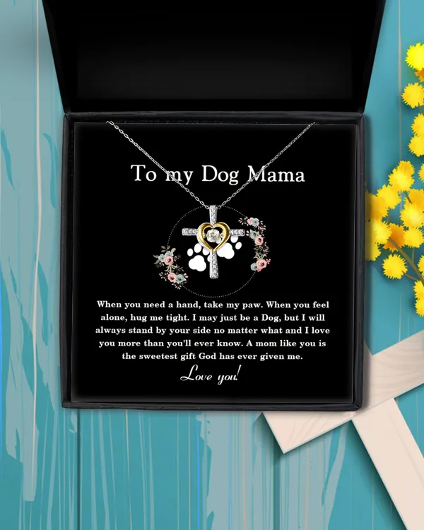 To My Dog Mama, Dog Mom Gift Necklace, Necklace for Dog Mom, Best Dog Mom Jewelry, Necklace Gift for Dog Mama Gift
