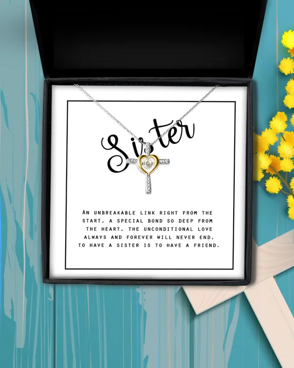 Necklace for Sister, Birthday Little Sister Gift, Valentine Day Jewelry for Sister, Graduation Sister Gift