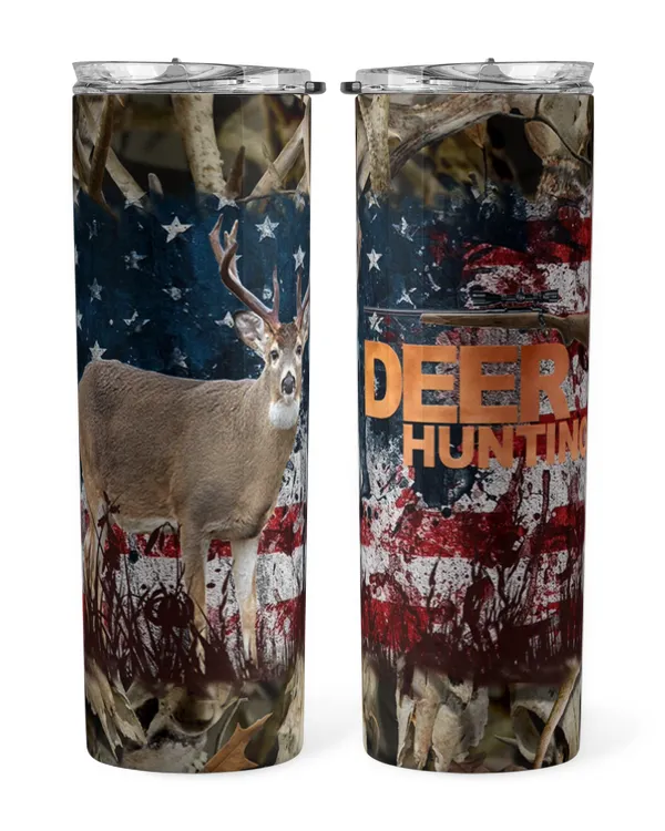 Skinny Tumbler American Hunting Deer Camo
