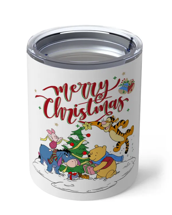 Merry christmas Animal Insulated Mug, tiger bear donkey pig pine tree Christmas bells gift boxs