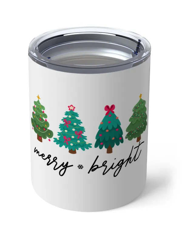 Merry and Bright Christmas Tree Insulated Mug