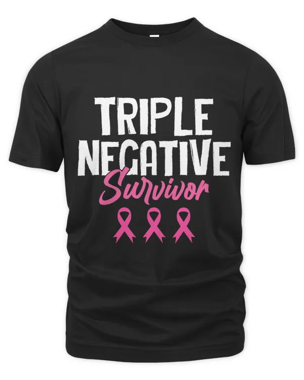 Triple Negative Survivor Breast Cancer Awareness Pink Ribbon