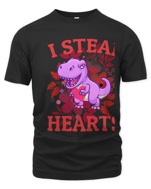 Cute Baby Girl Valentines Day Gift I Steal Hearts Rex Lover