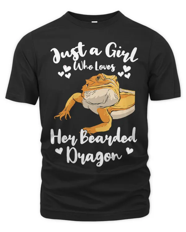 Kids Bearded Dragon Girl Who Loves Her Bearded Dragon Lizard