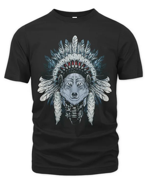 Native American Headdress Wolf Indian Tribe