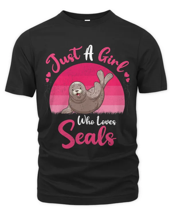 Vintage Seal Animal Lover Just A Girl Who Loves Seals