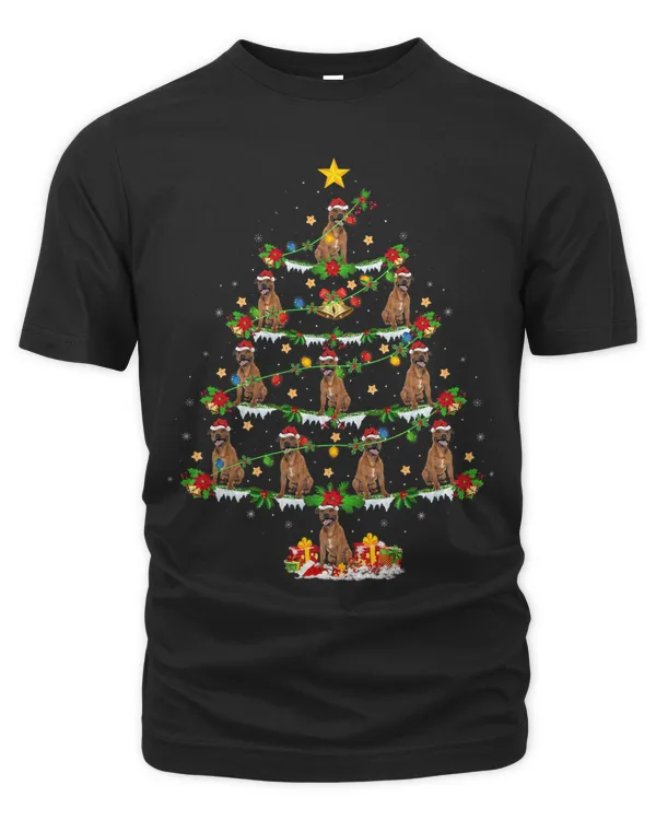 Xmas Lights Staffordshire Bull Terrier Dog Christmas Tree 3