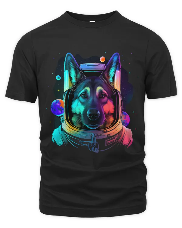German Shepherd Astronaut in Space Cool Dog Lover Fun Cosmic
