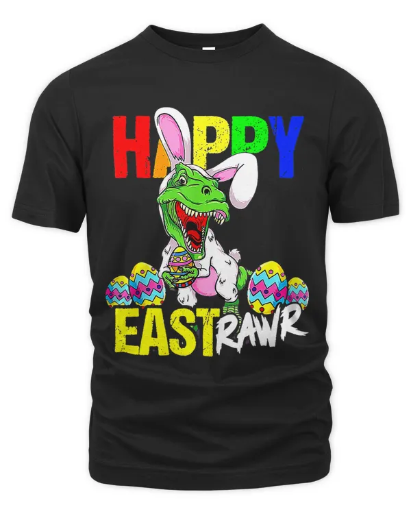Happy Eastrawr T Rex Dinosaur Bunny Egg Easter Day Boys Kids