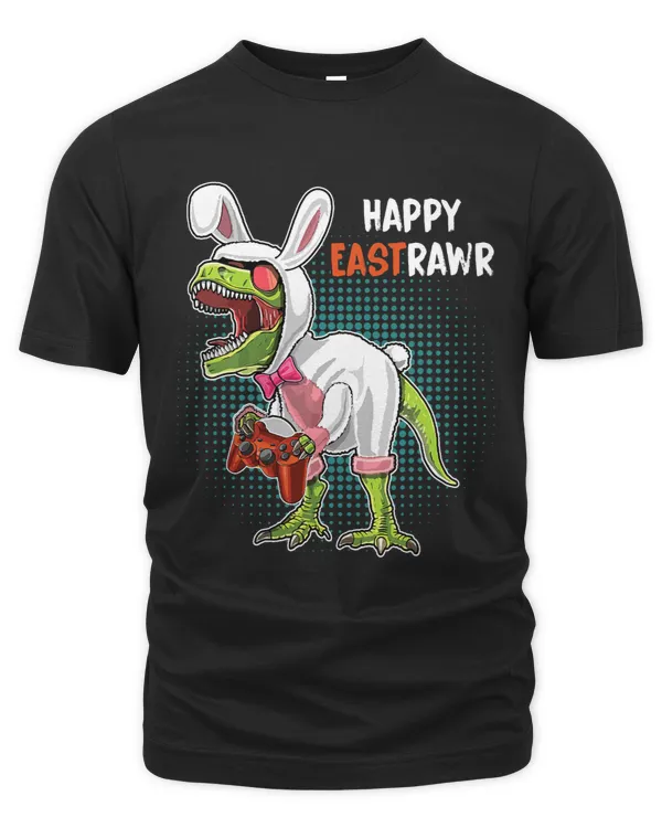 Happy Eastrawr T Rex Dinosaur Easter Bunny Egg Gamer Kids
