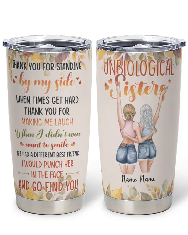 Personalized Fall Tumbler, Custom Friendship Gifts, Thanksgiving Gift for Best Friend, Bestie, BFF