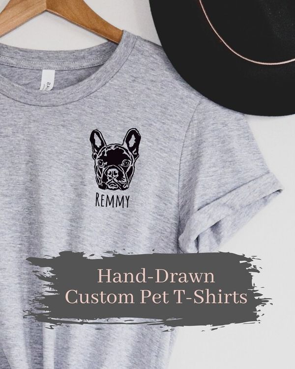 Custom Pet Portrait Shirt - Unisex Standard T-Shirt Custom Pet Portrait Shirt - Unisex Standard T-Shirt