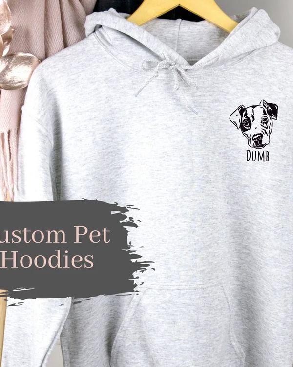 Custom Pet Portrait Shirt - Unisex Hoodie