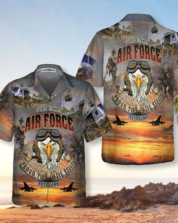 Air Force Veteran Proud To Have Served Veteran Hawaiian Shirt, Proud Veteran Aloha Shirt, Meaningful Gift For Veteran Day