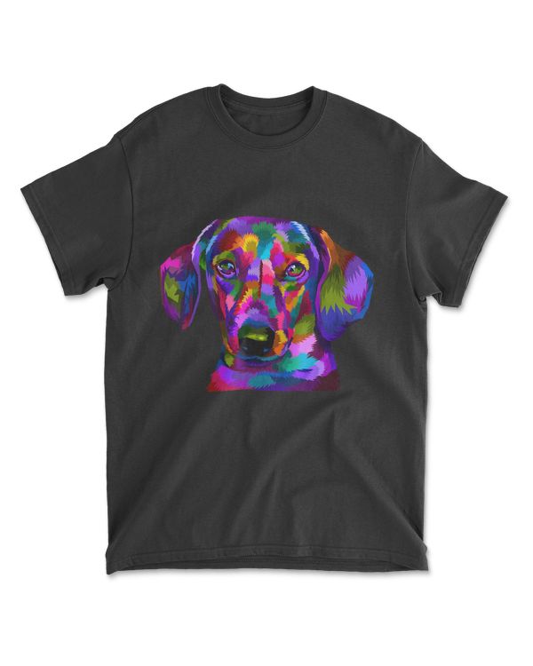 Colorful and Cute Dachshund Gift for a Dog Lover T-Shirt
