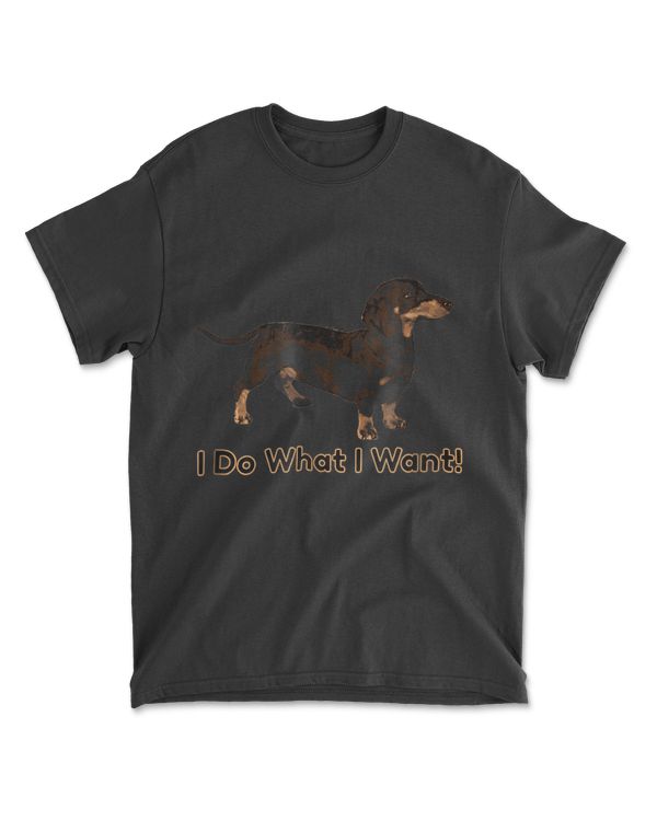 Cute Dachshund I Do What I Want Funny Wiener Dog T-shirt