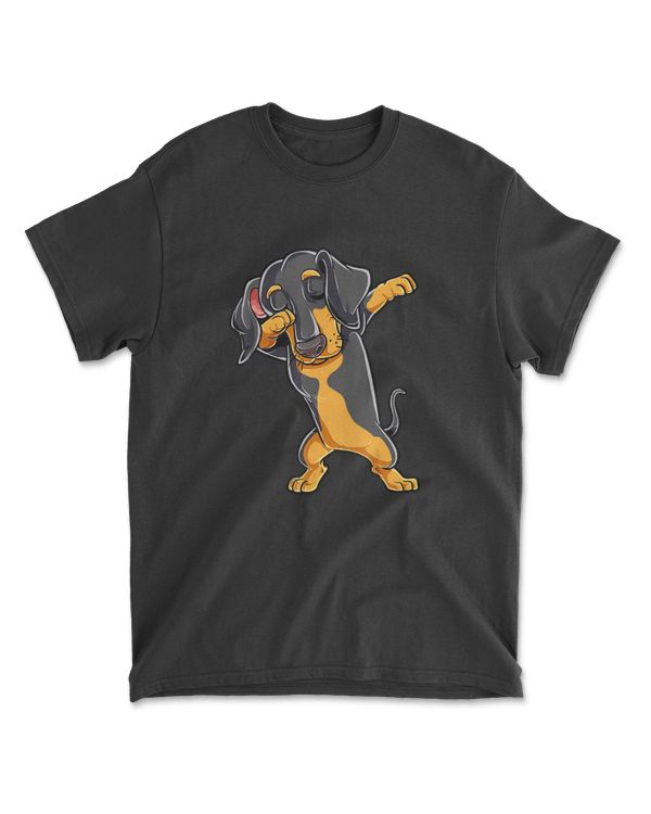 Dabbing Dachshund T Shirt Boys Kids Dog Lover Dab Dance Gift T-Shirt