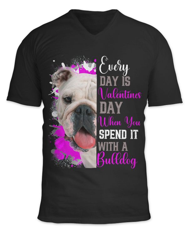 Funny Valentines Day Bulldog Mom Mother Cute Pink Bully